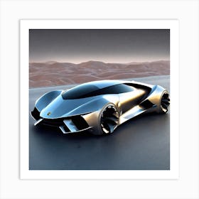 Future Car Developed By Lamborghinielegant Designcurved Formcreative Designcyberfuturistic 772478857 Art Print