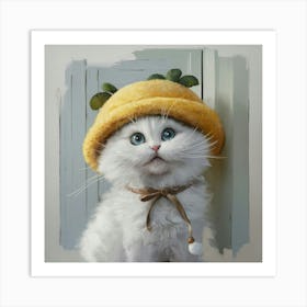 Cat In A Hat Art Print