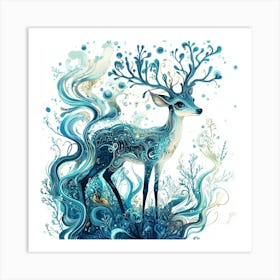 Deer Tea Art Print