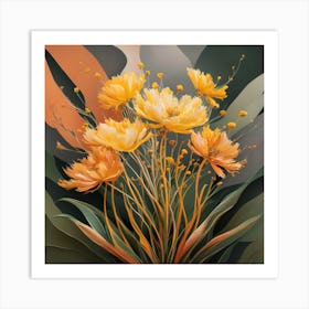 Sunlit Petals: A Floral Symphony 3 Art Print