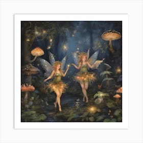 Fairies dancing 4 Art Print