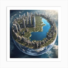 Earth In Space 3 Art Print