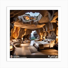 Cave Bedroom Art Print