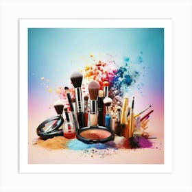 Make Up Brushes Art Print