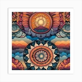 Psychedelic Abstract Painting Art Print