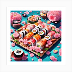 Sushi And Sashimi Art Print