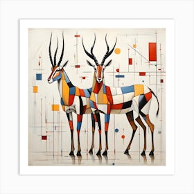 Abstract springbok Art Print