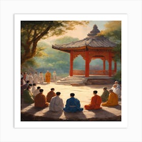 Buddhist Monks Art Print