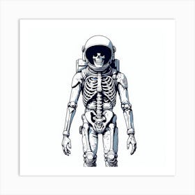 Skeleton Astronaut Art Print