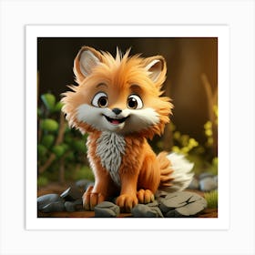 Fox In The Forest 7 Art Print