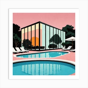 House With A Pool Art Print