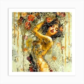 Lace 15 - Flowers Nude Art Print