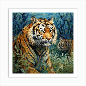 Tiger And Cub Art Print