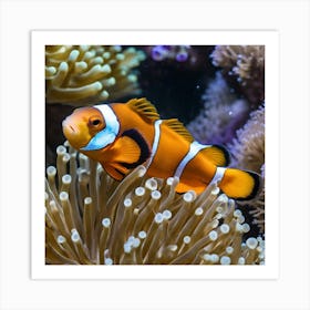 Clownfish With Anemones Art Print