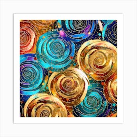 Abstract Swirls Art Print