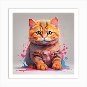 Orange tubby cat 5 Art Print