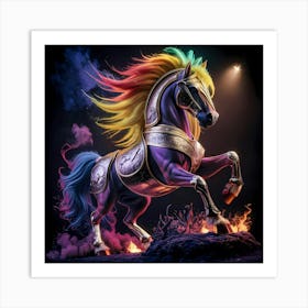 Rainbow Horse Art Print