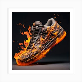 Fire Nike Dunk Art Print