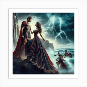 Spartacus Warriors Love Of A Woman Art Print