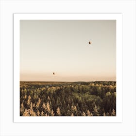 Hot Air Balloons New Mexico Square Art Print