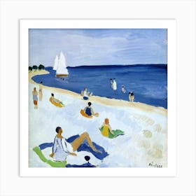 La Plage Matisse 9 Art Print