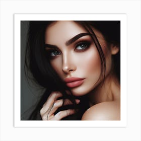 Portrait Of A Beautiful Woman Art Print