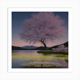 Cherry Blossom Tree Art Print