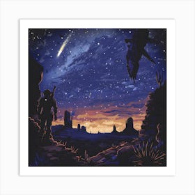 Majestic Star Filled Sky Art Print