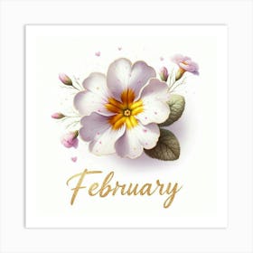 Primrose - February Birth Flower 1 Art Print