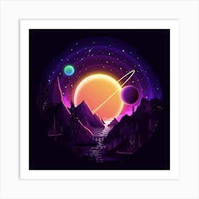 Planets In Space Art Print