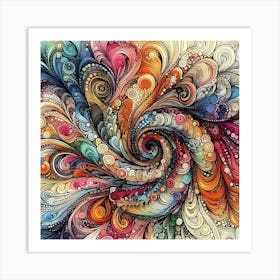 Swirling Spiral Art Print