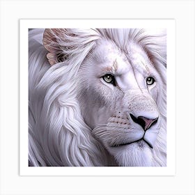 White Lion Art Print