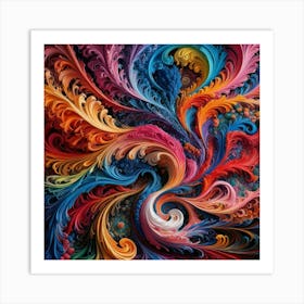 Colorful Swirls 3 Art Print