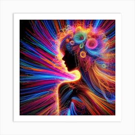 Colorful woman 8 Art Print