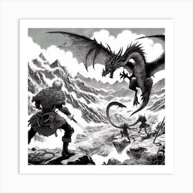 King Of Dragons Art Print