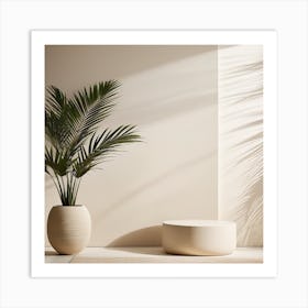 Palm Tree In A Pot Art Print