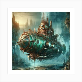 Steampunk Submarine Art Print