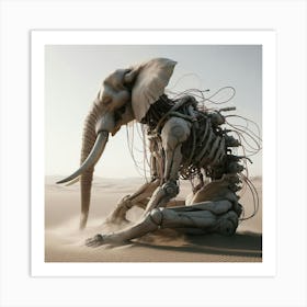 Robot Elephant 3 Art Print