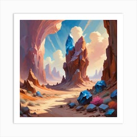 Landscape desert Painting Paintings Art Print Art Print