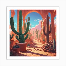 Cactus Garden 10 Art Print
