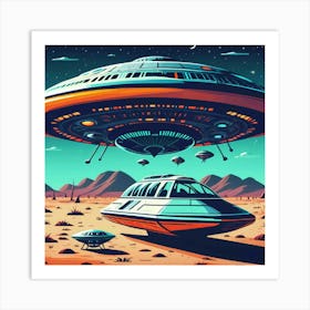 Alien Spaceship 5 Art Print