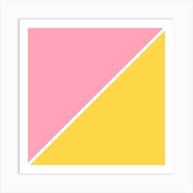 Pink And Yellow Art Print