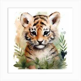 Tiger Cub Painting Art Print