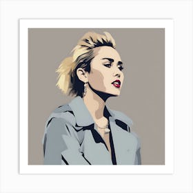 Pop Portrait of a blonde teen Art Print