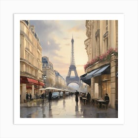 Paris At Dusk.4 2 Art Print