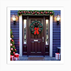 Christmas Door 37 Art Print