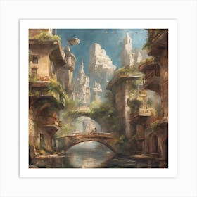 Fantasy City 26 Art Print