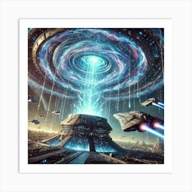 Temporal Rift Engine Freeze Art Print