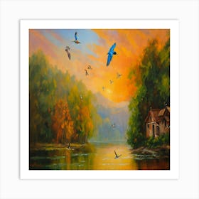 House On The River Art Print