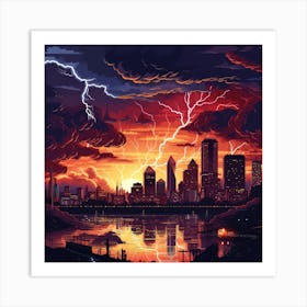 Lightning Storm Art Print